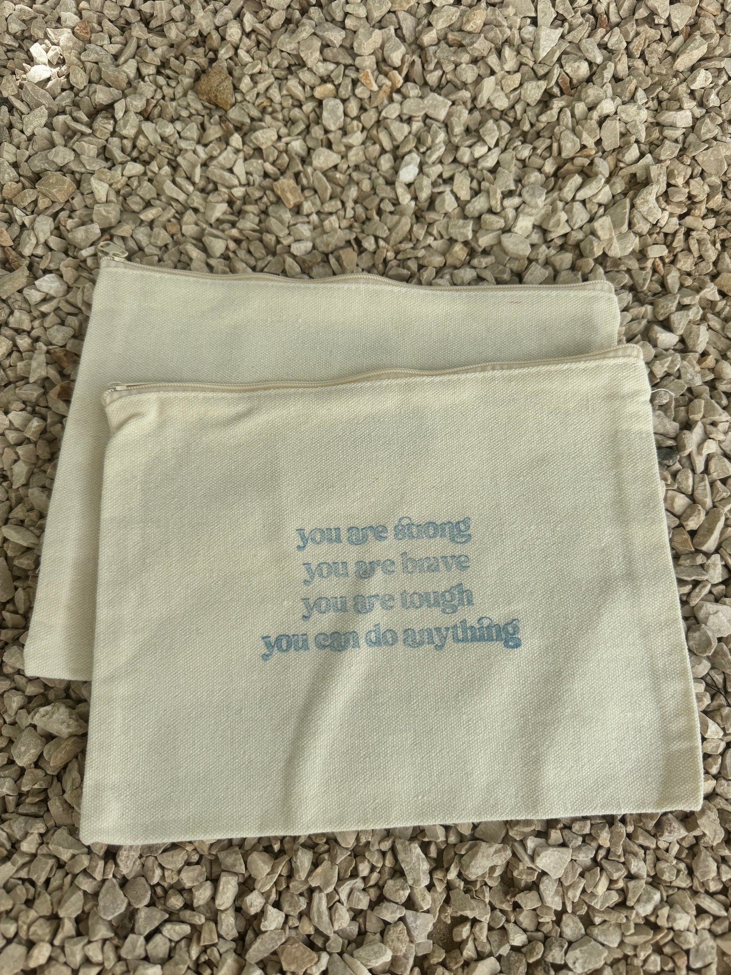 Affirmational Zipper Clutch