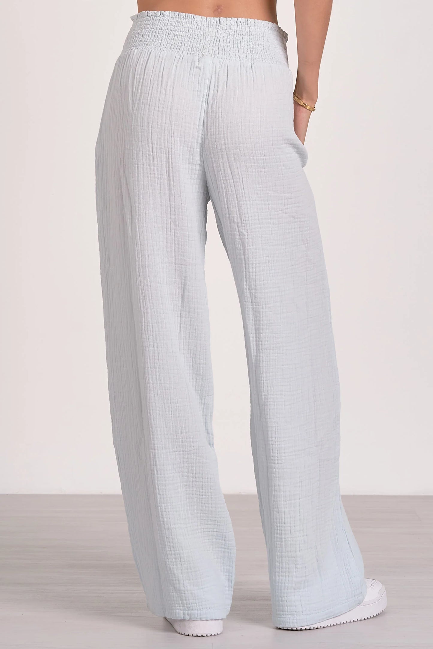 Light Blue Smocked Pants