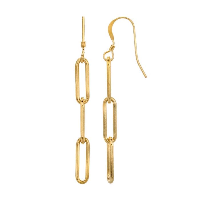 Three-Link Paperclip Earrings