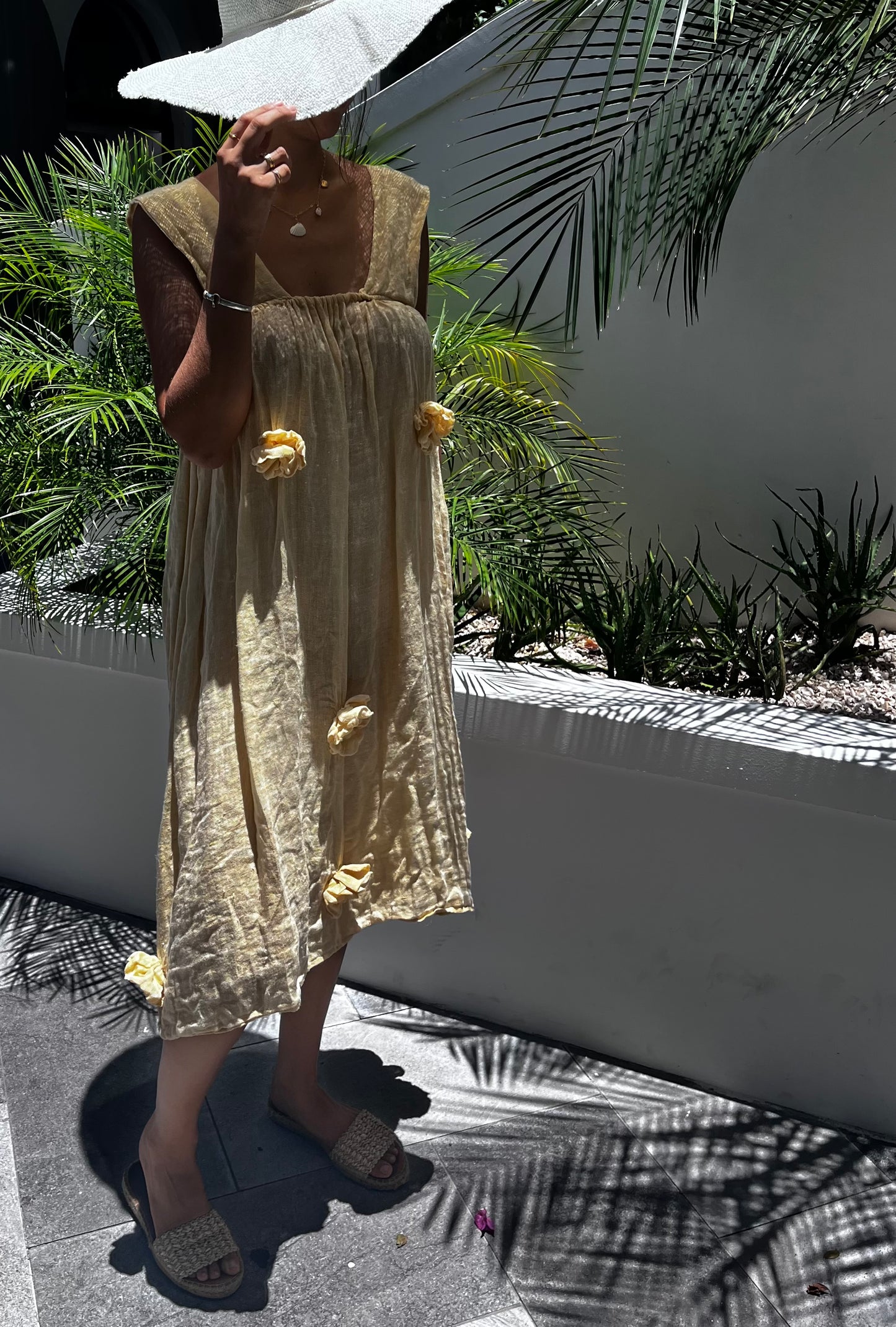 Yellow Rose Local Linen Dress