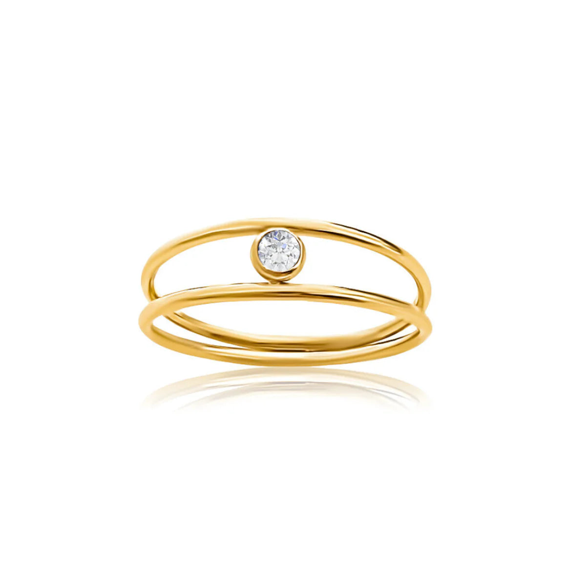 Hollis Double Layer Solitaire Ring