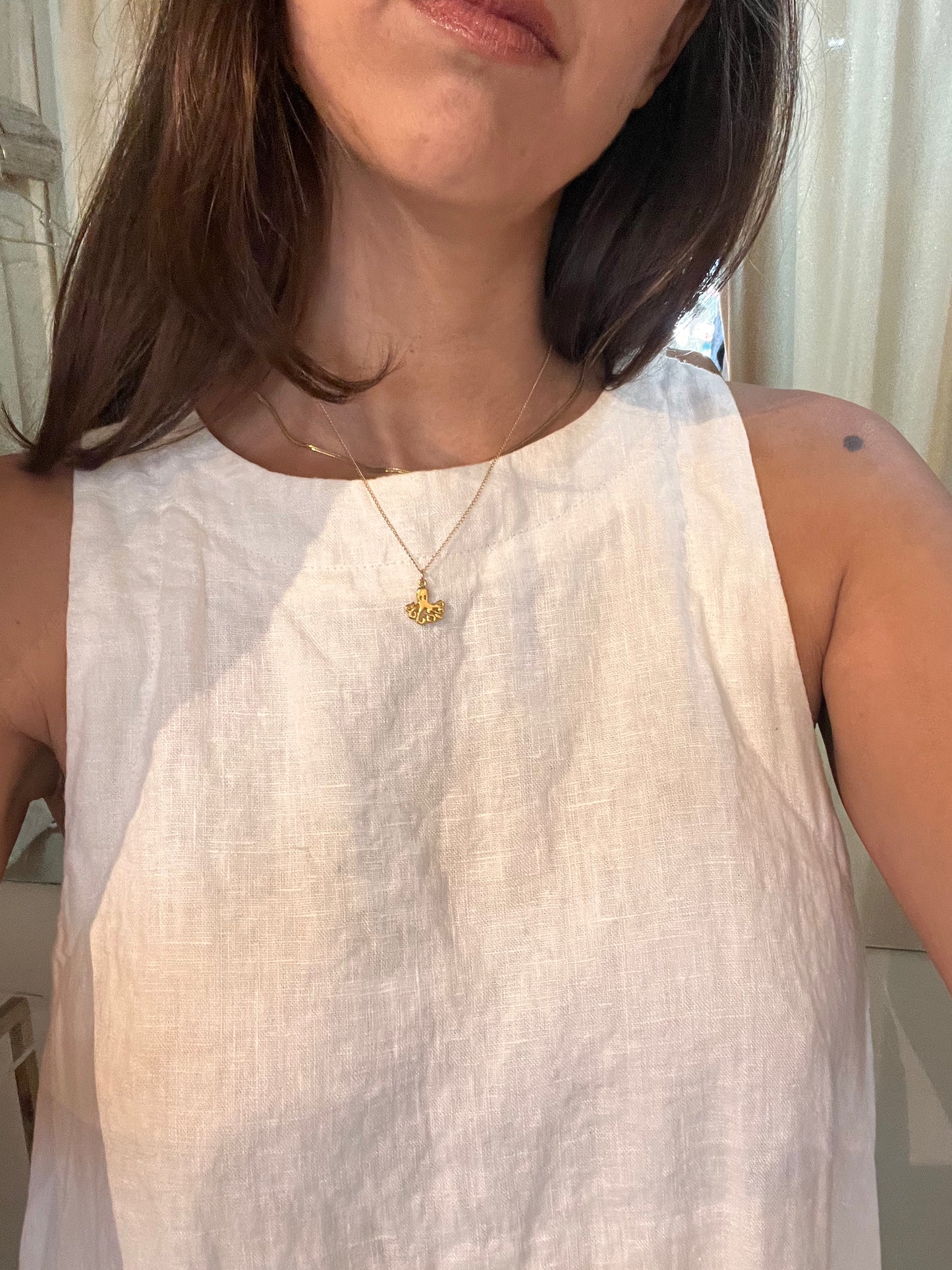 Tiny Octopus Charm Necklace