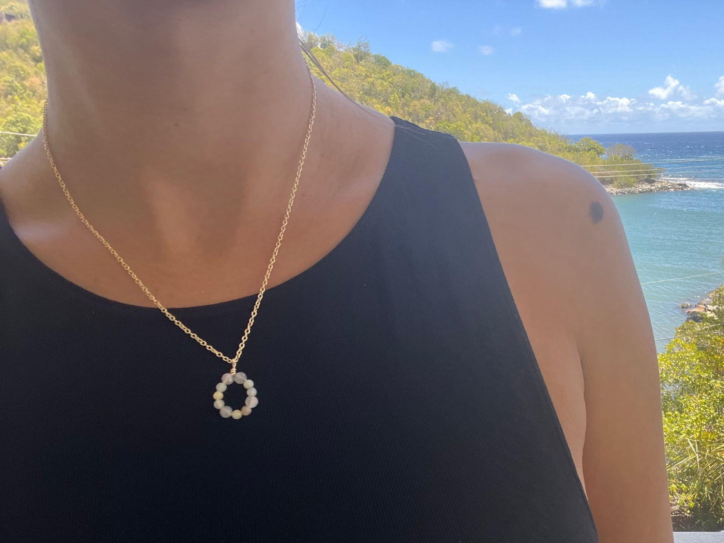Labradorite & Amazonite Drop 14/20 Chain