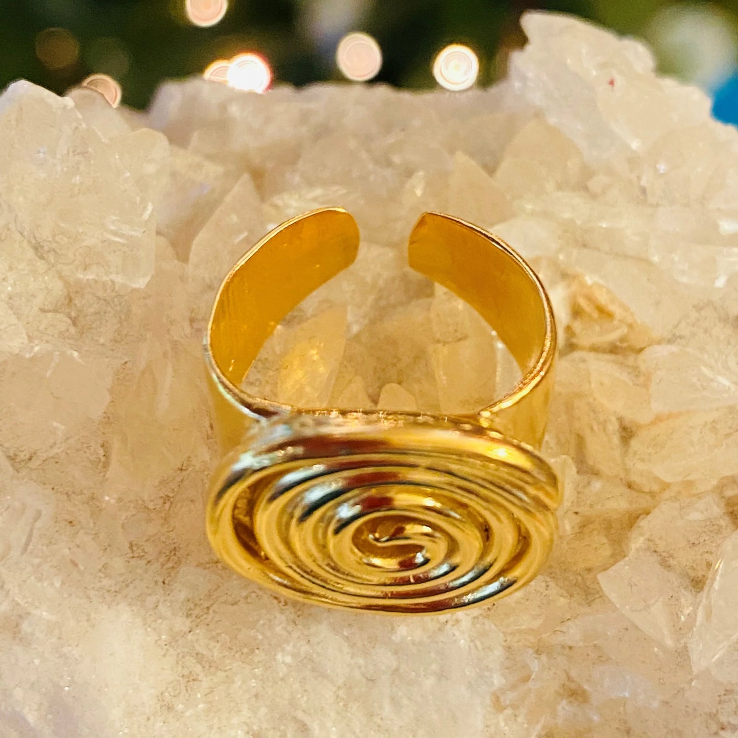 Maya Swirl Adjustable Ring