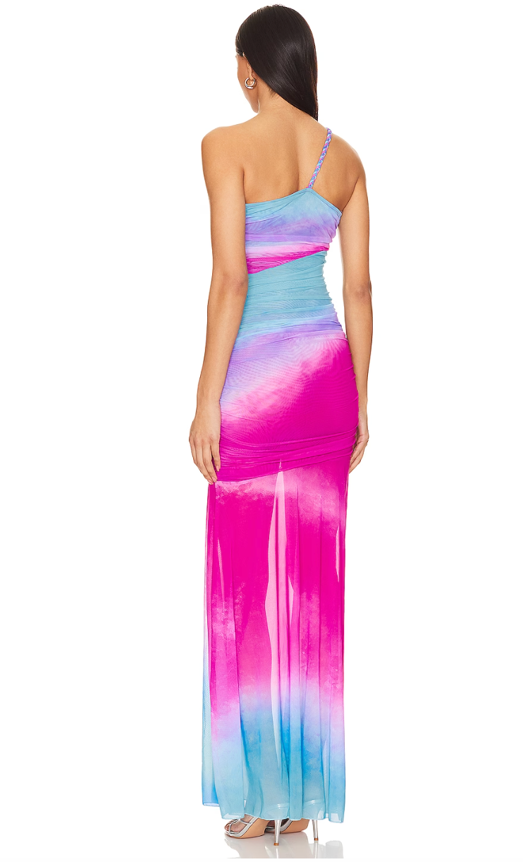 Cloud Maxi Dress Pink and Blue