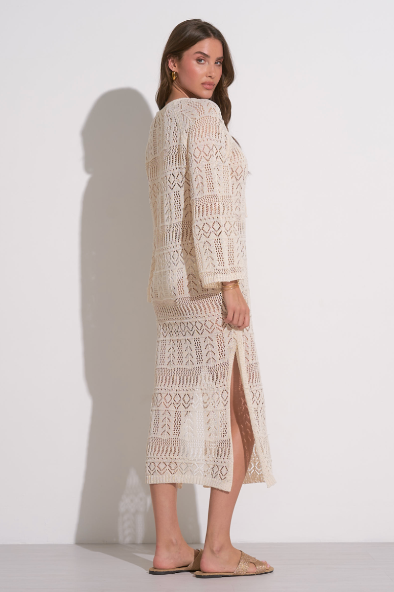 Natural Crochet Kaftan