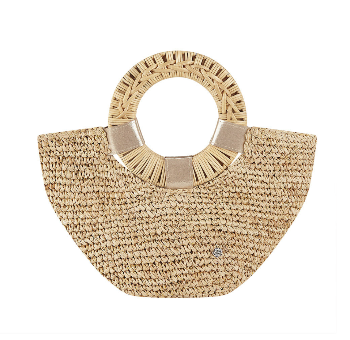 Gili - Natural/Gold Small Tote