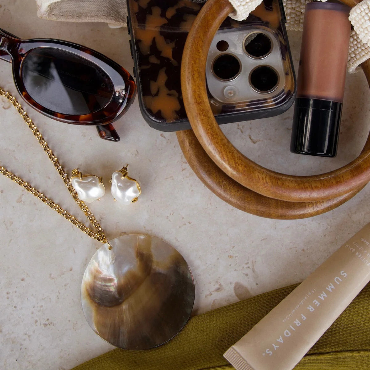 Julane Mother Of Pearl Shell Pendant Necklace