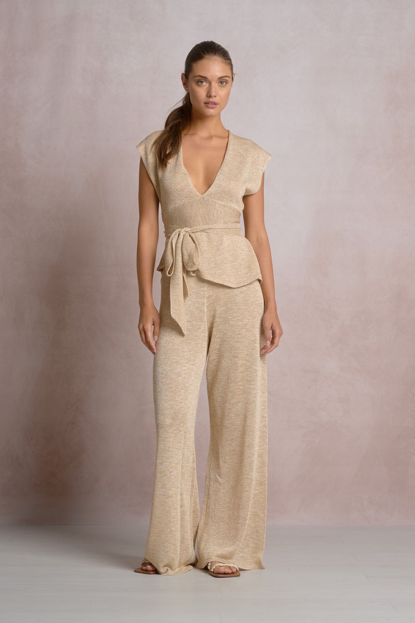 Natural Drawstring Pants