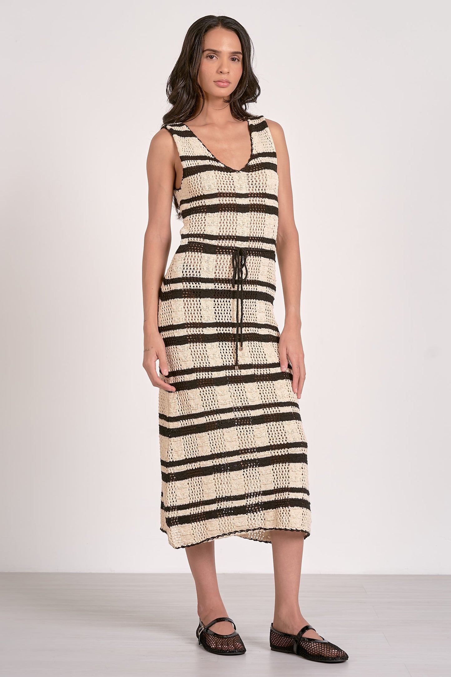 Natural Black Stripe Maxi