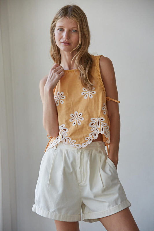 Sundaze Eyelet Side Tie Top