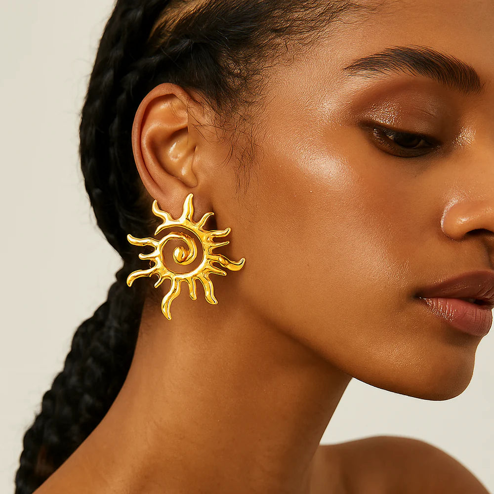 Danica Oversized Sun Earring