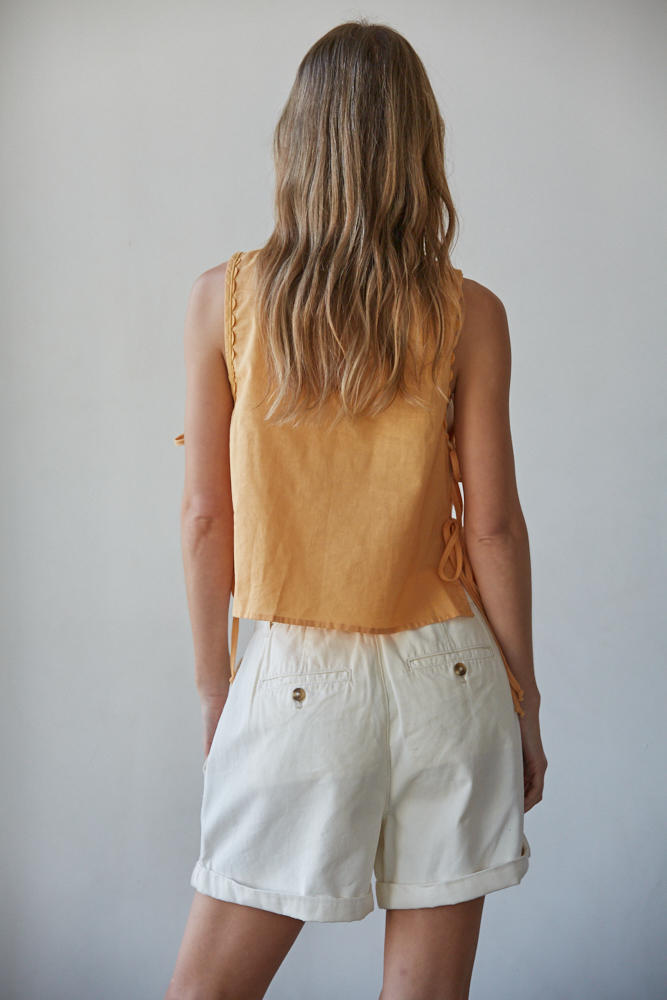 Sundaze Eyelet Side Tie Top