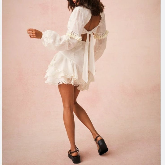 Ruby White Dress