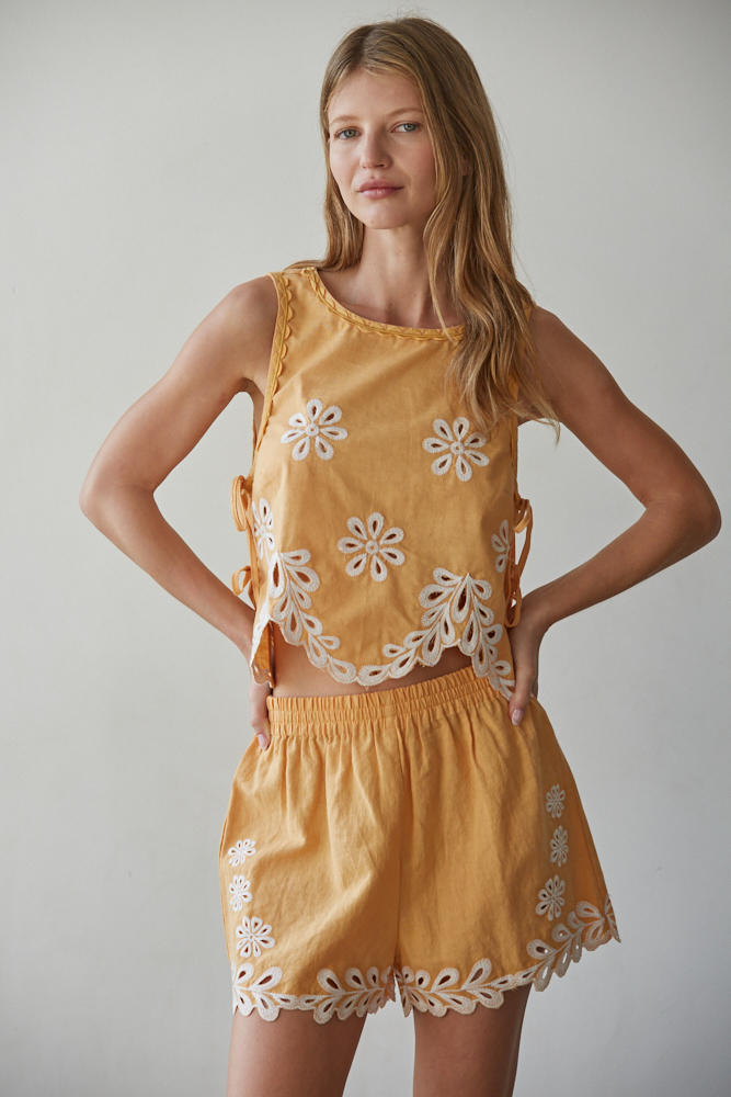 Sundaze Eyelet Side Tie Top