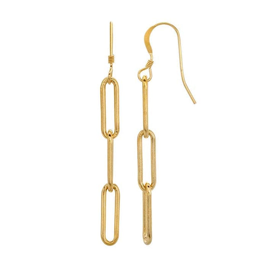 Three-Link Paperclip Earrings