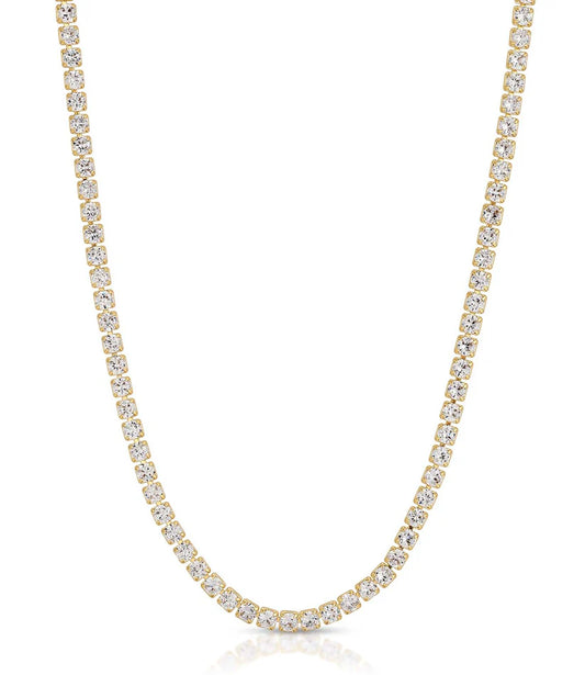 90'S Baby Tennis Necklace 14K-GP