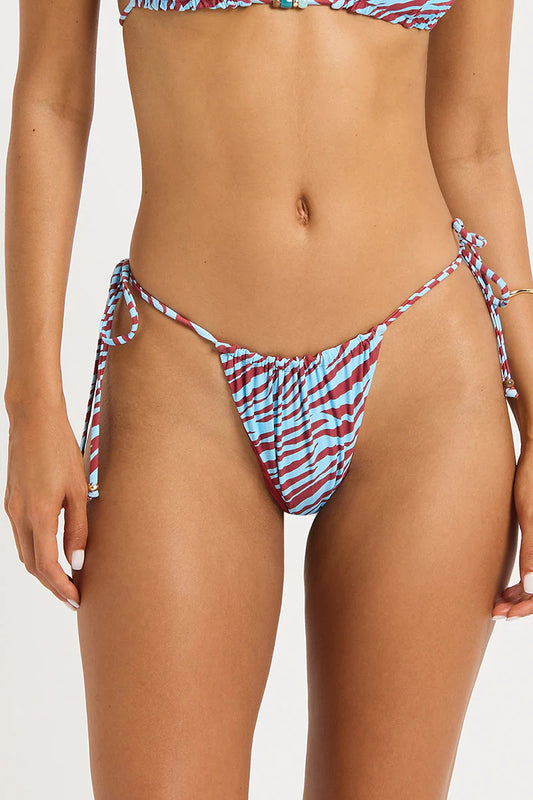 Stevie Brief - Blue Zebra/Ruby Red