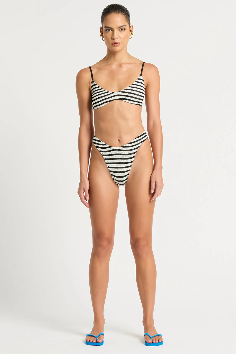 Christy Brief - Black Dot Stripe