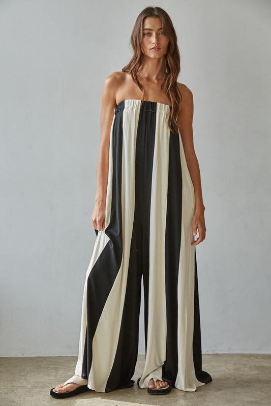 Havana Wide Flare Leg Jumpsuit