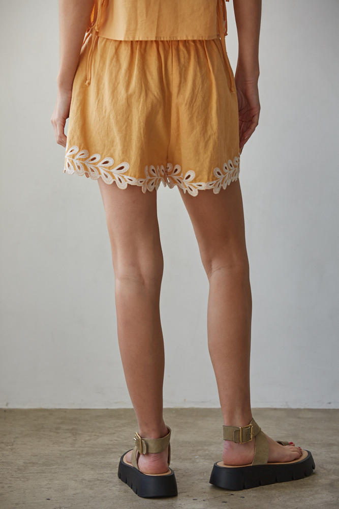 Sundaze Eyelet Shorts Woven