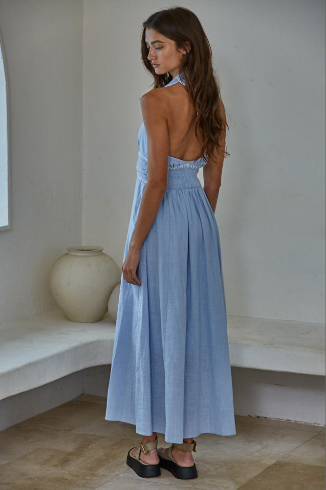 Calla Halter Dress Woven