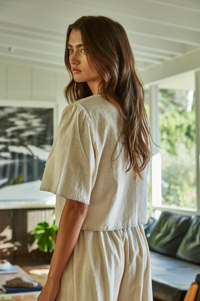 Annaka Front Tie Top