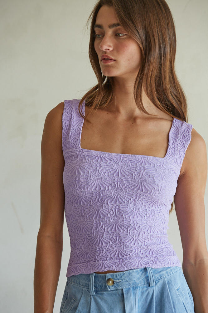 Jacquard Square Neck OS