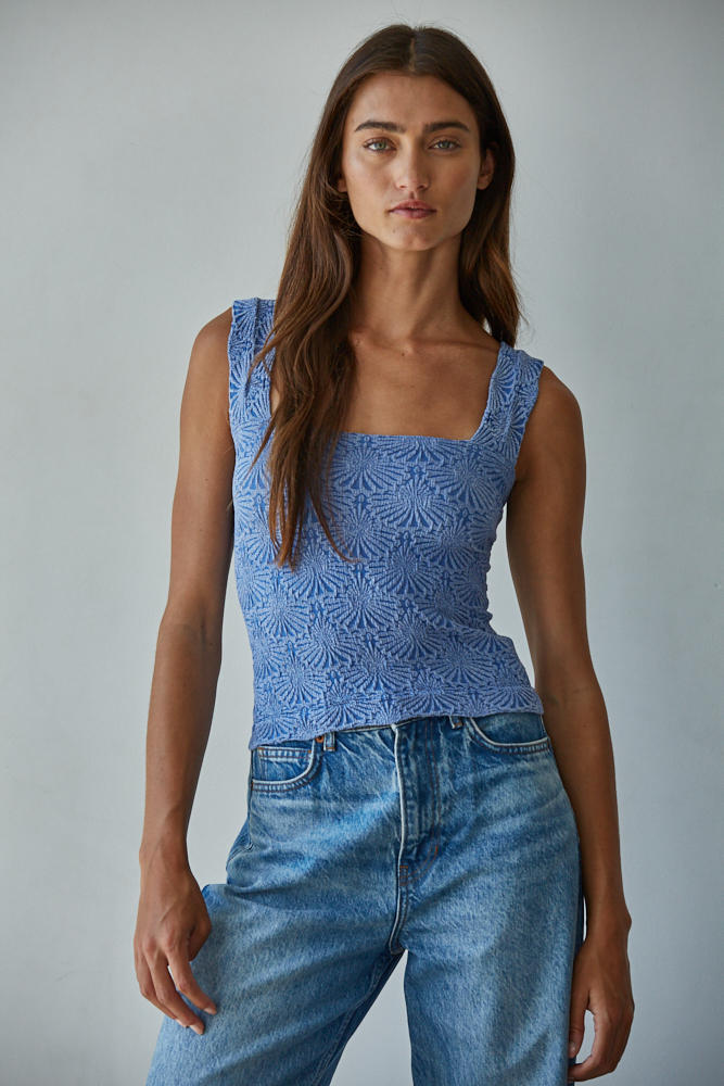Jacquard Square Neck OS