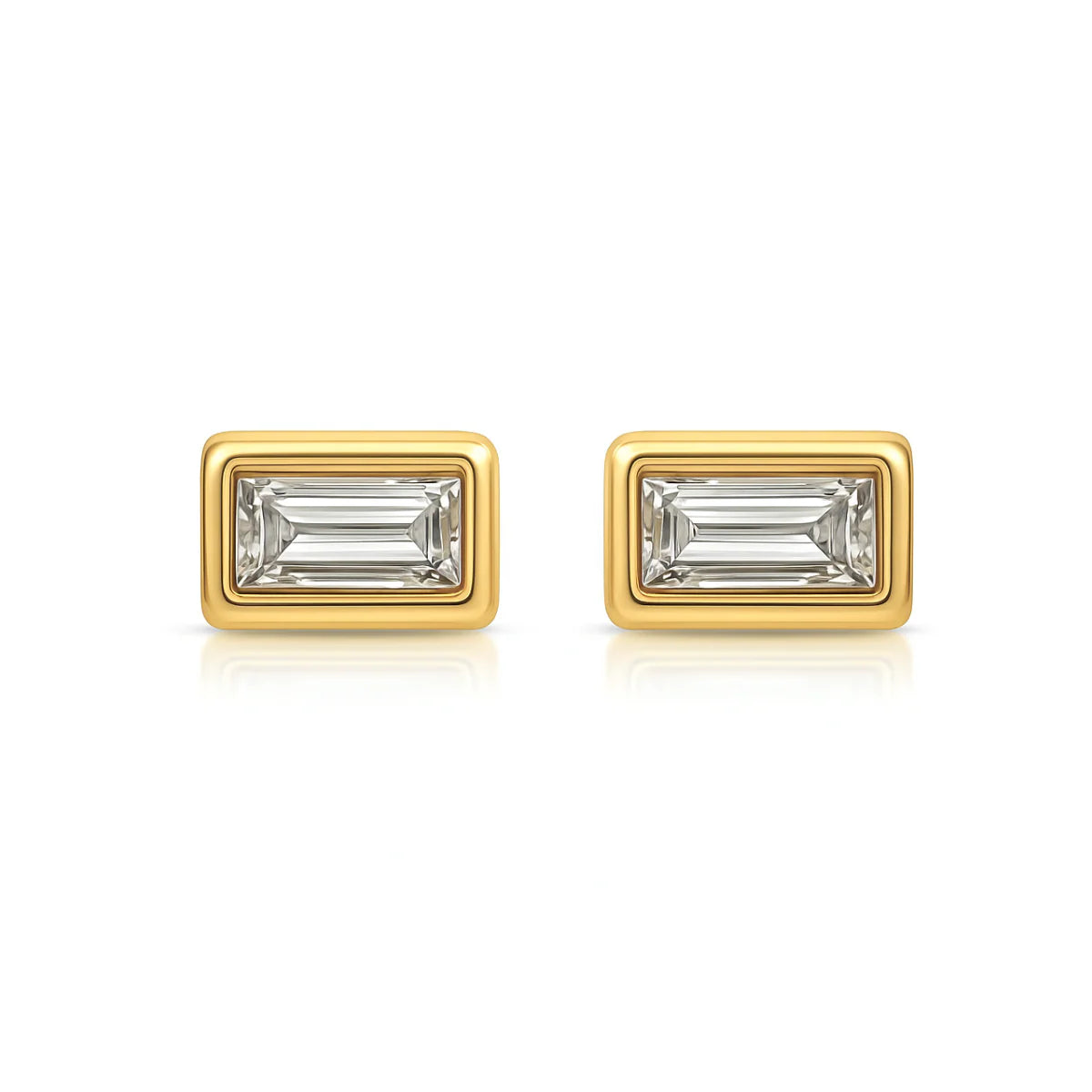 Bardot Baguette Stud Earring