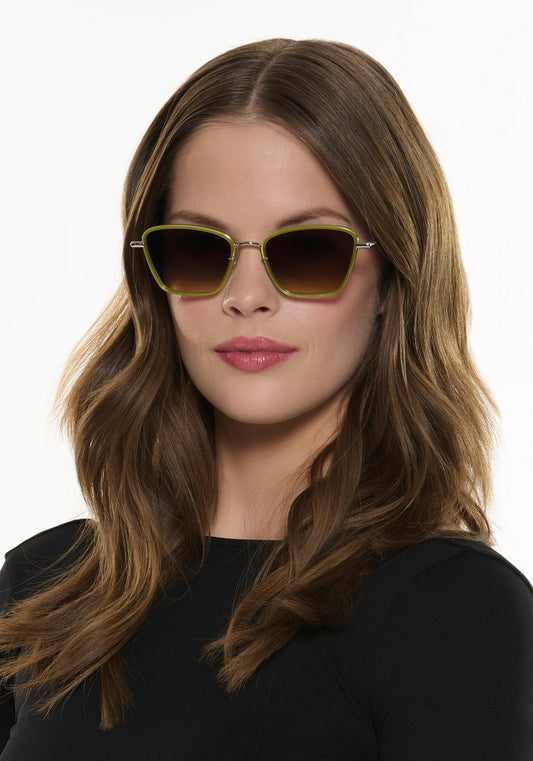 Bella | Silver + Chartreuse