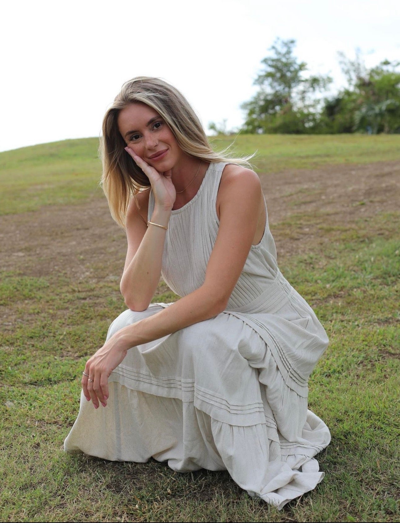 Solid Natural Eve Dress