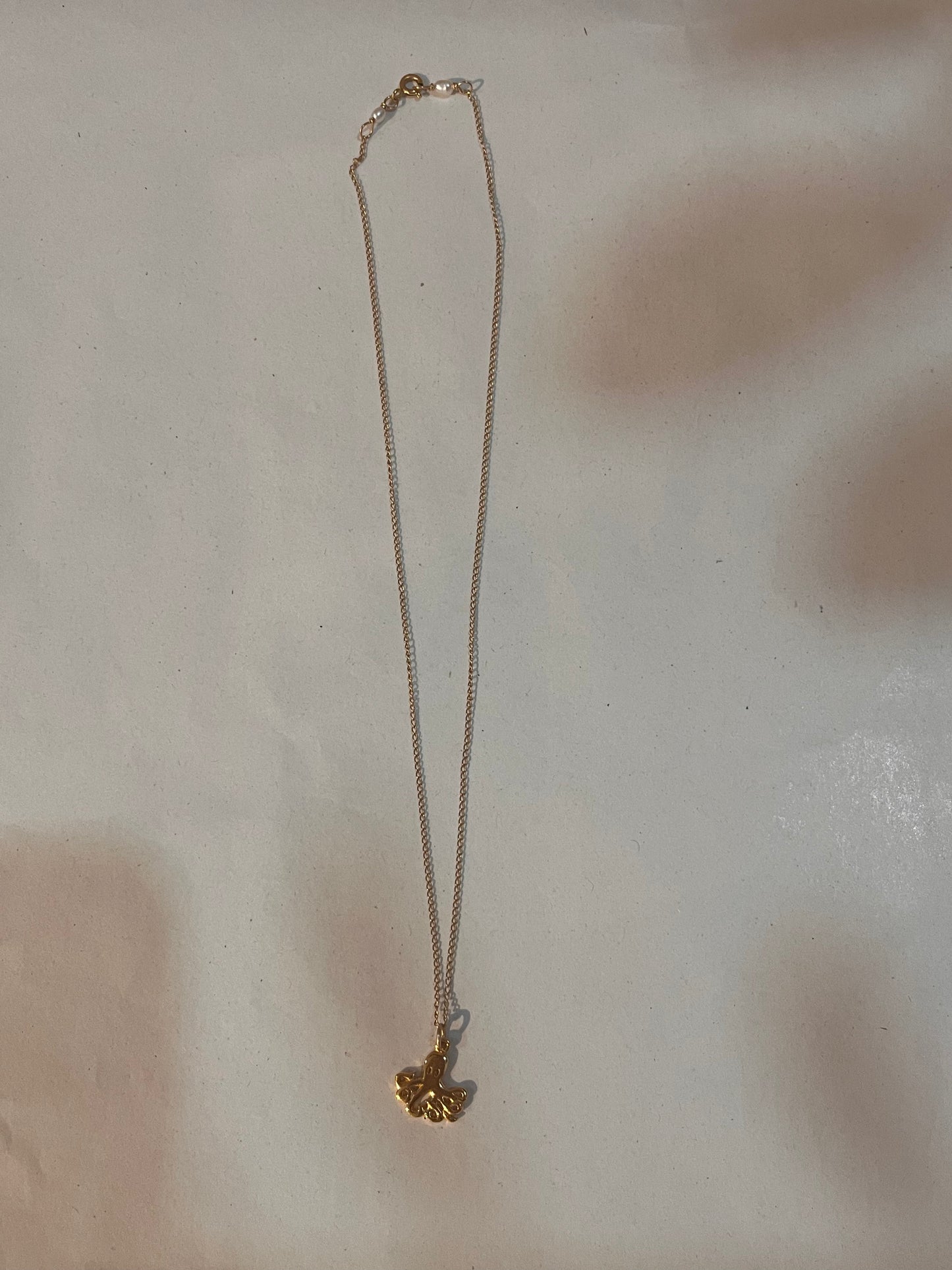 Tiny Octopus Charm Necklace