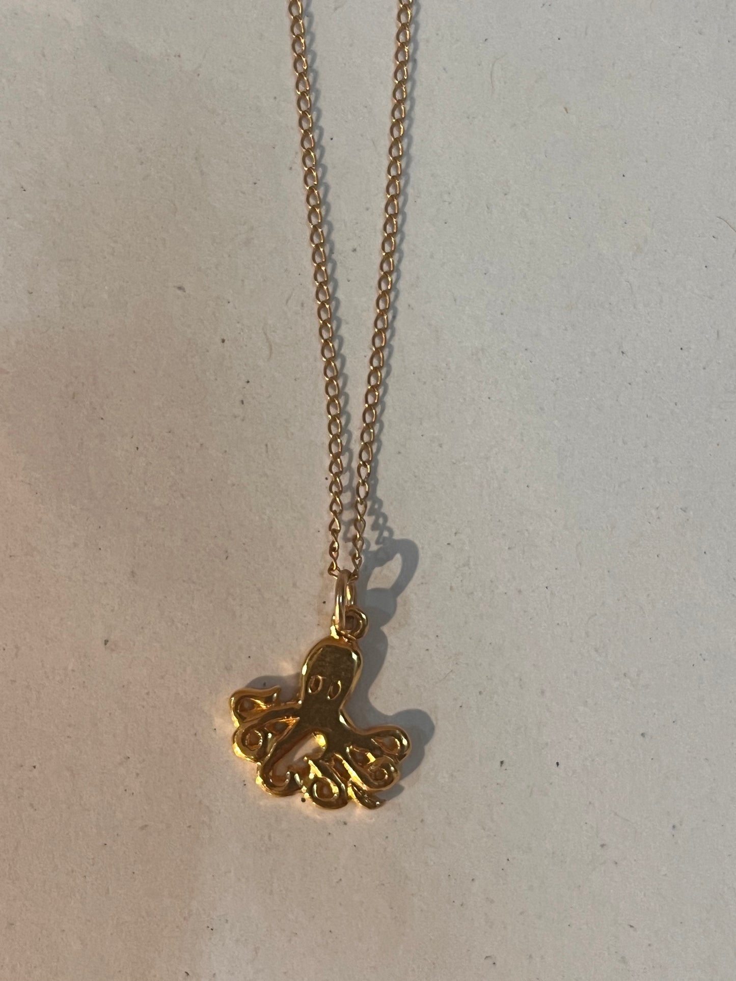 Tiny Octopus Charm Necklace