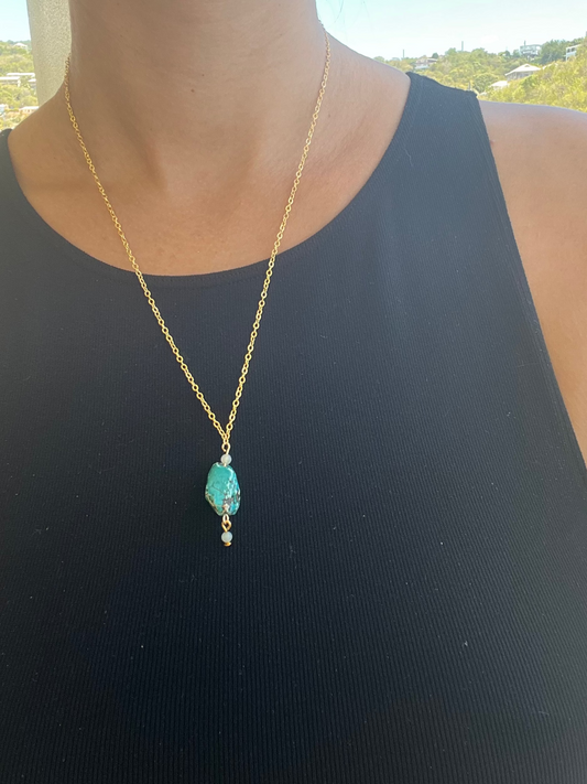 Turquoise Nugget 14/20 Chain
