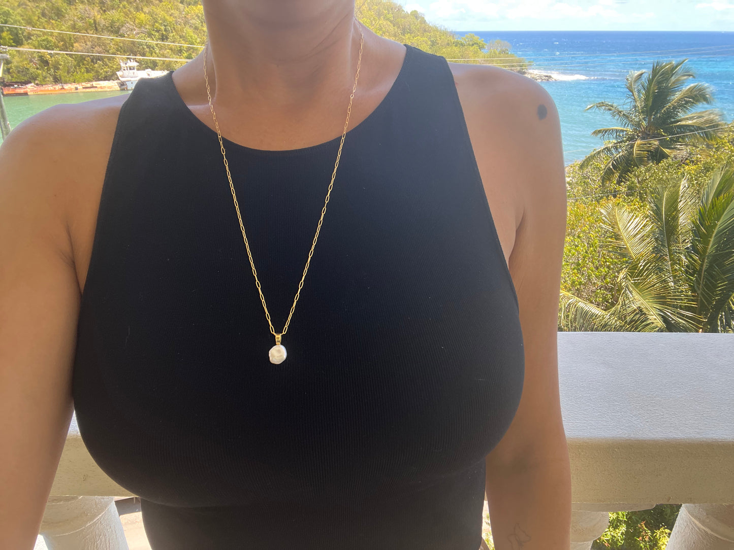 Keshi Pearl 14/20 Chain
