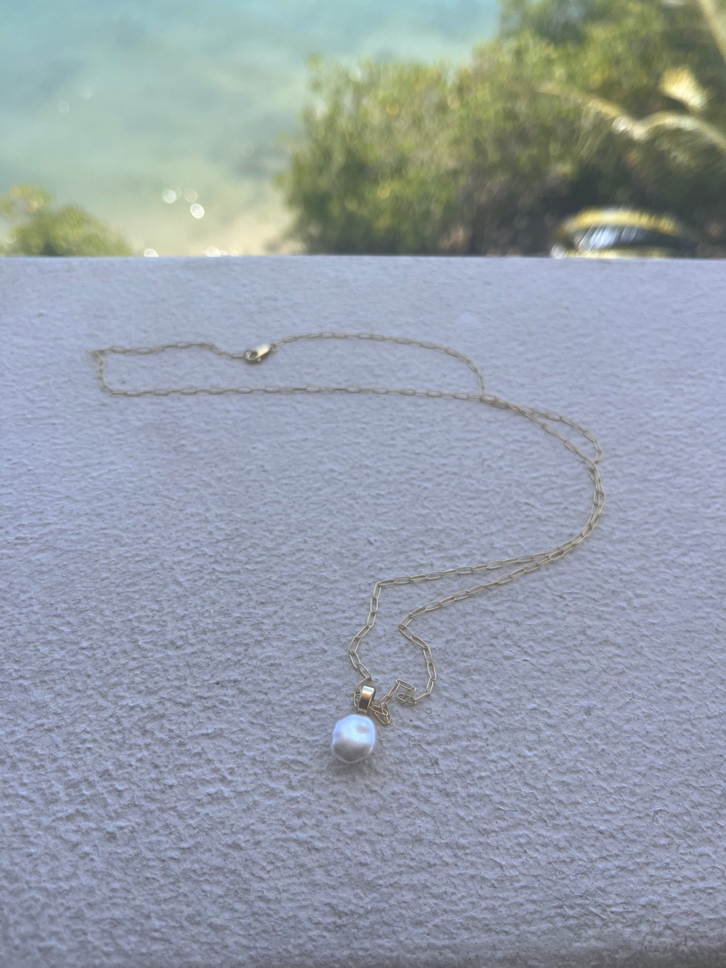 Keshi Pearl 14/20 Chain