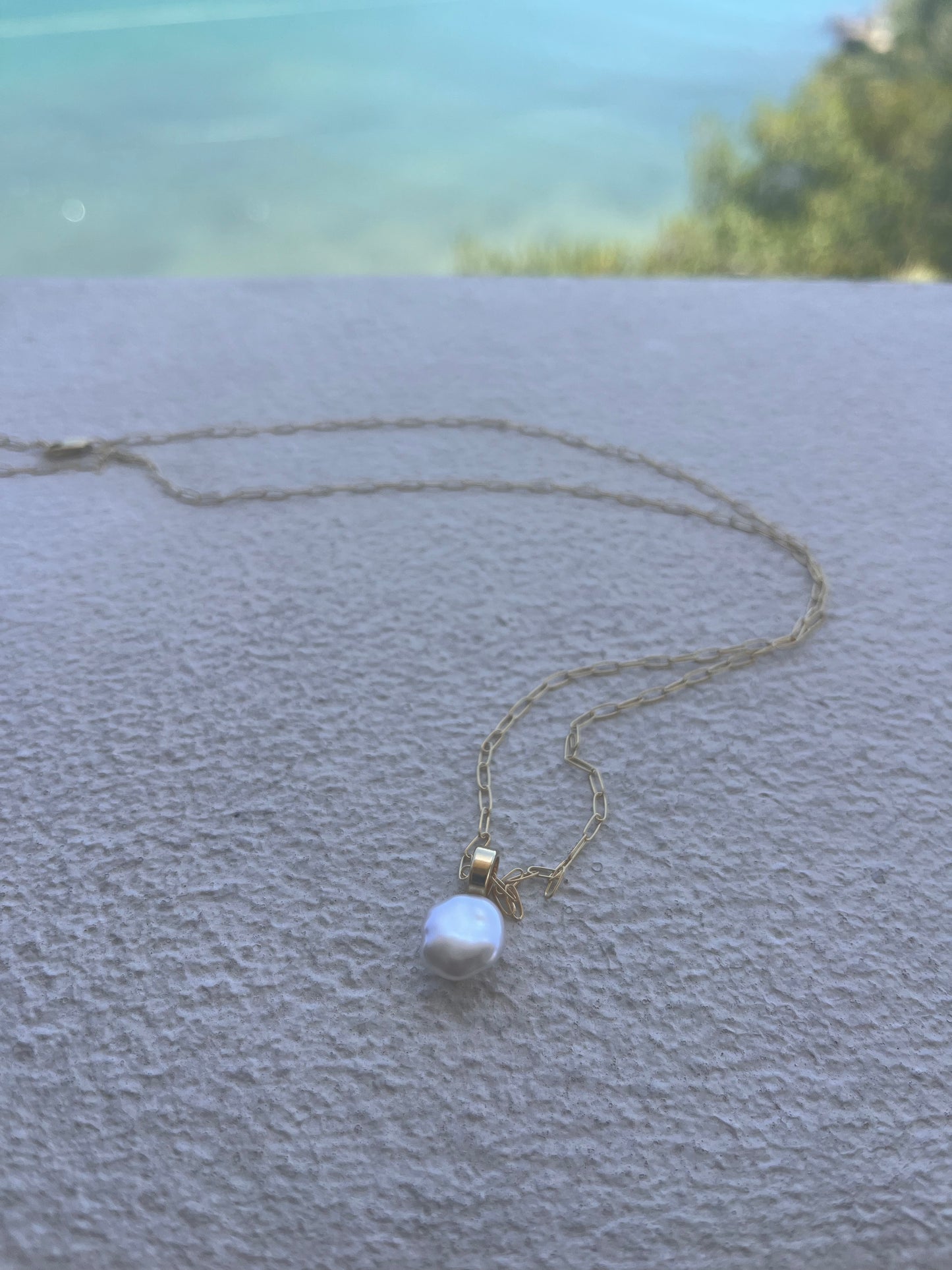 Keshi Pearl 14/20 Chain