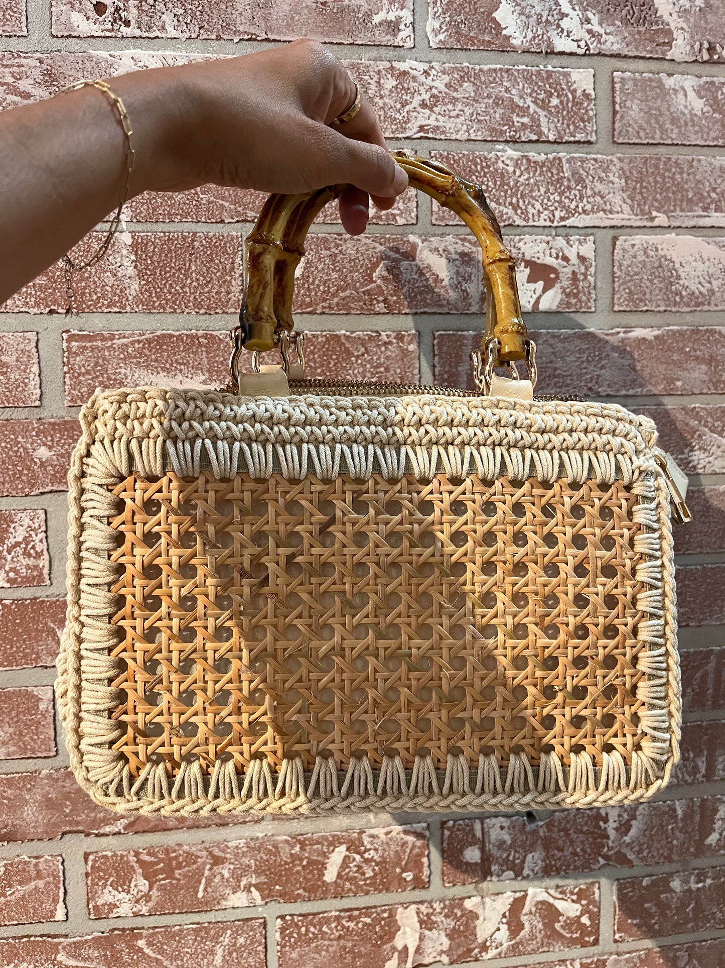 Natural Raffia Purse