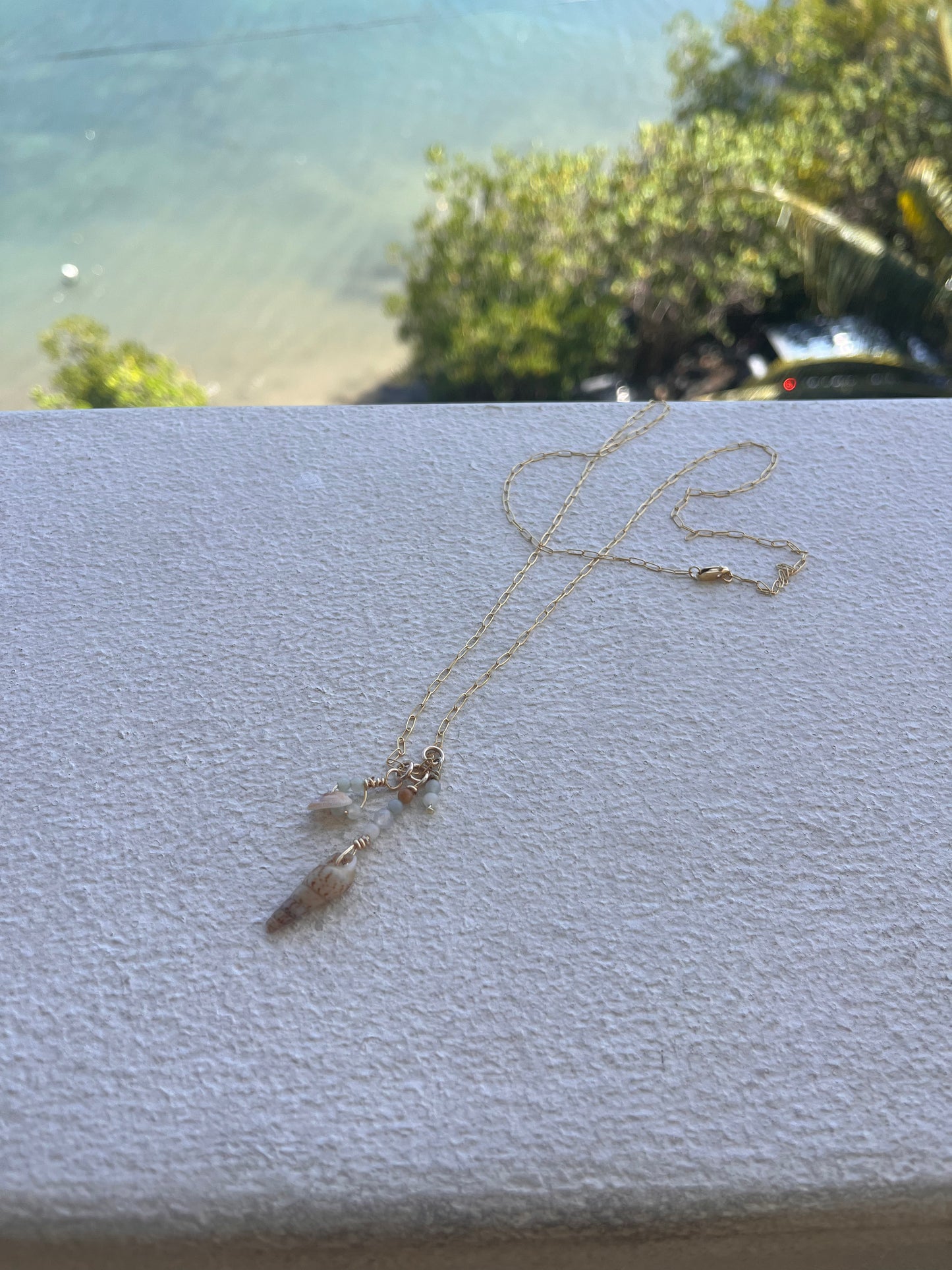 Shell 3 Drop Necklace