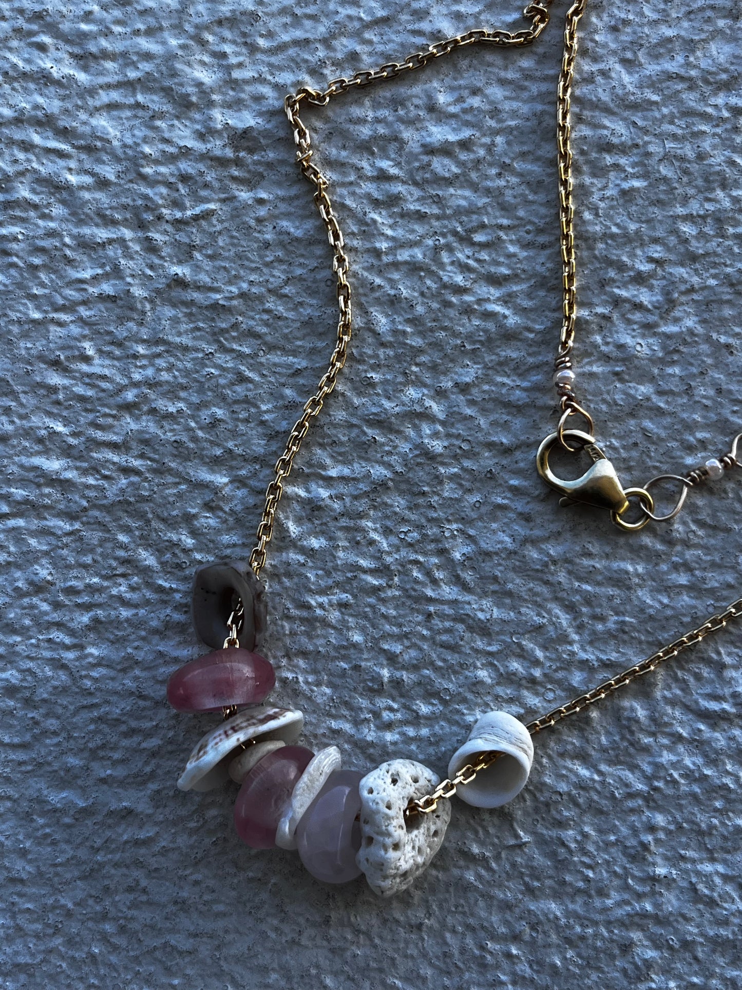 Pink Treasure Cluster 14/20 Necklace