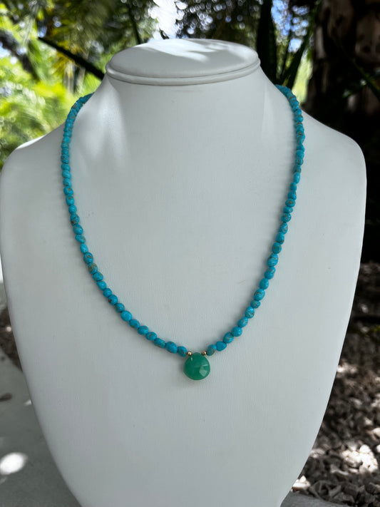 Turquoise & Chrysoprase Necklace
