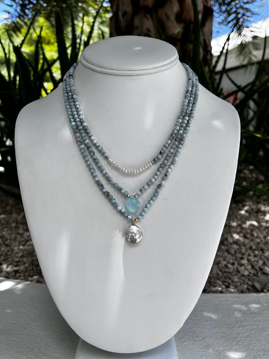 Larimar Necklace Locally Made