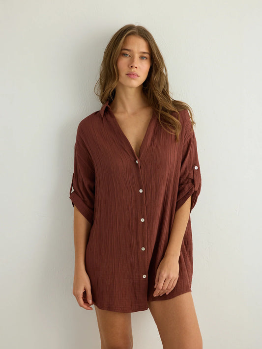 Kaya Oversized Shirt Dress