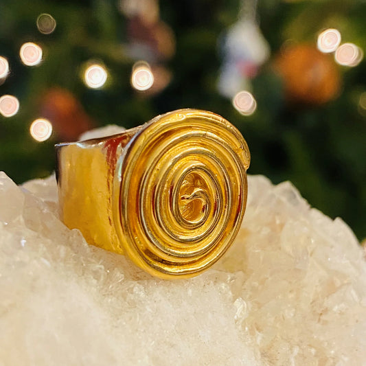 Maya Swirl Adjustable Ring