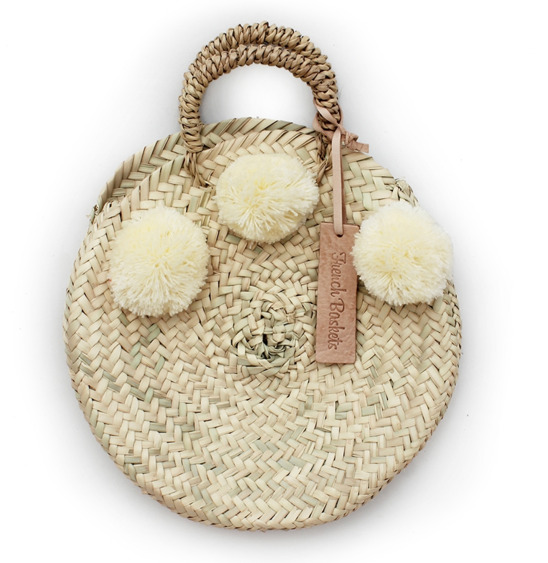Dainty Beige Pom Bag