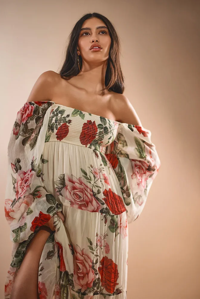 Naaz Midi Dress Nude Rose