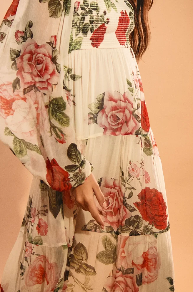 Naaz Midi Dress Nude Rose