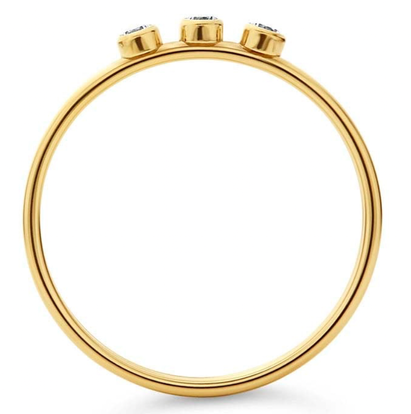 3 CZ Double Ring