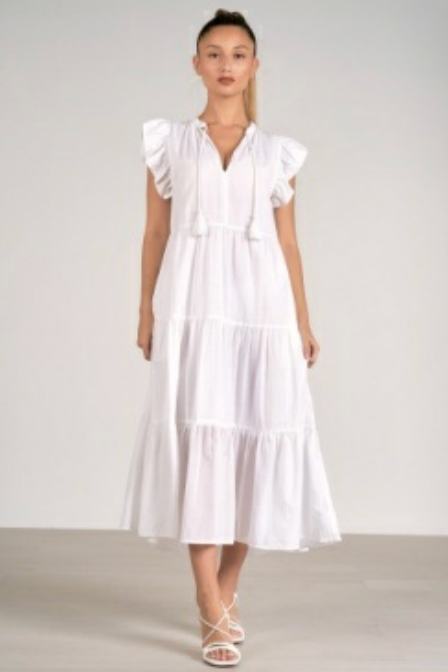 Ruffled Sleeve Maxi